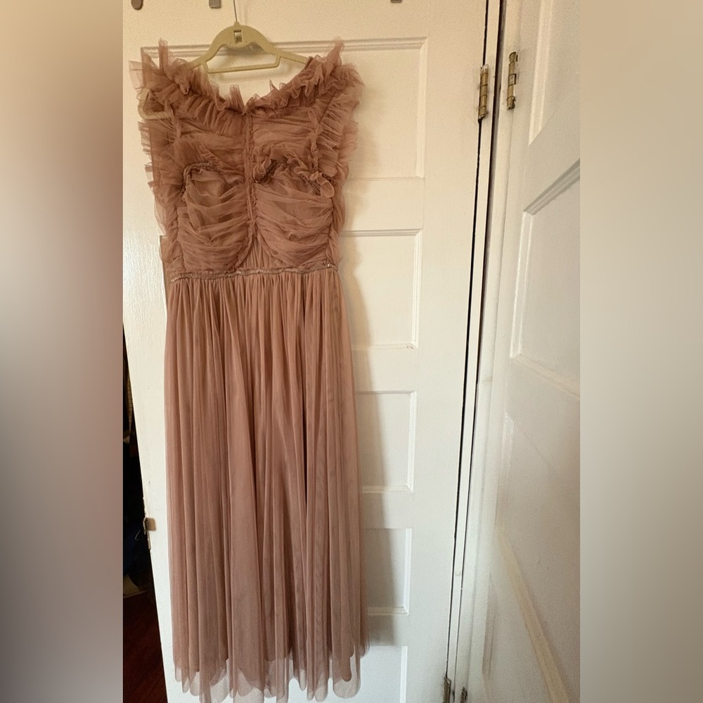 Rachel Gilbert Ruffle Maxi Dress